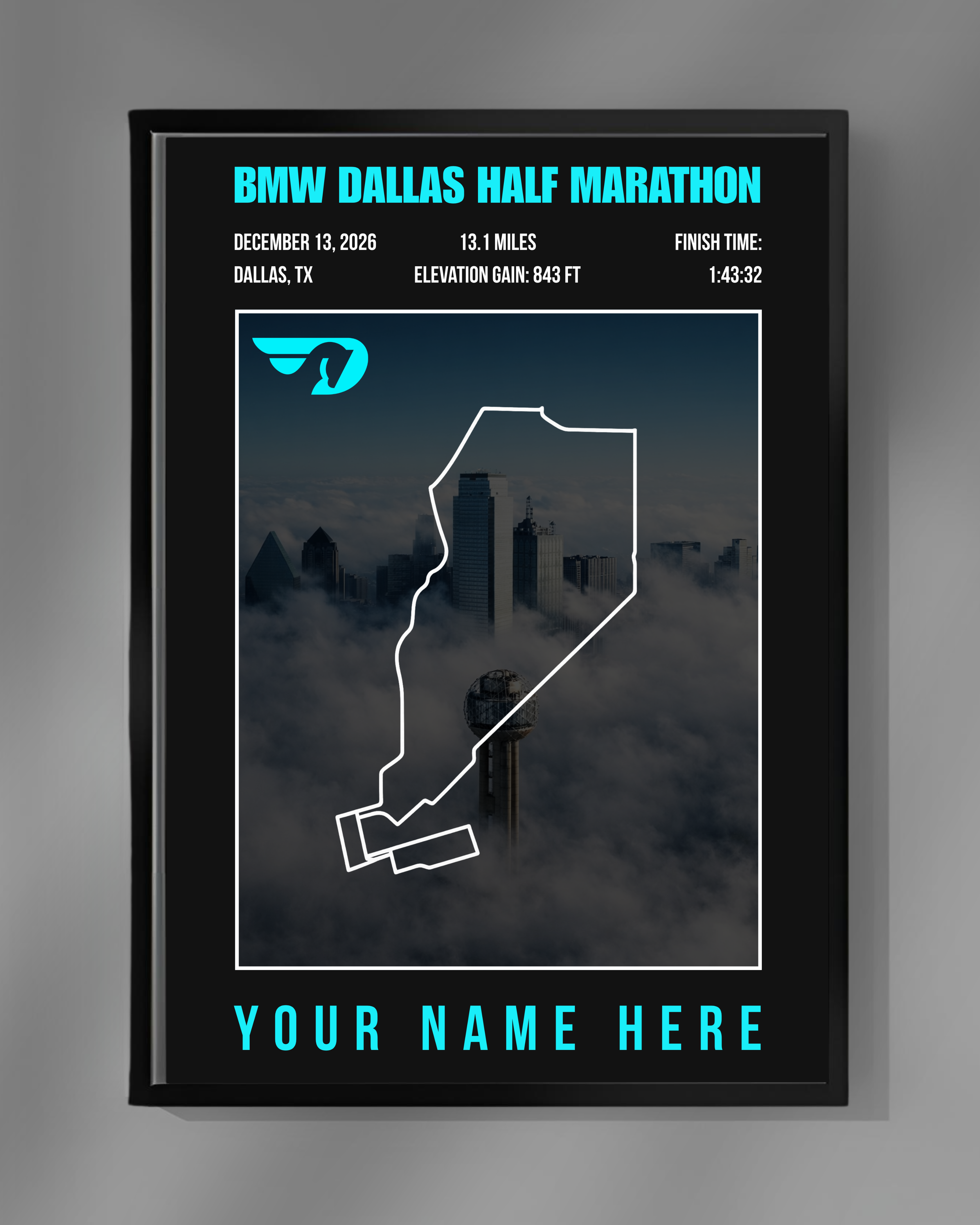 2026 BMW Dallas Marathon (Dark Theme Flow Blue)