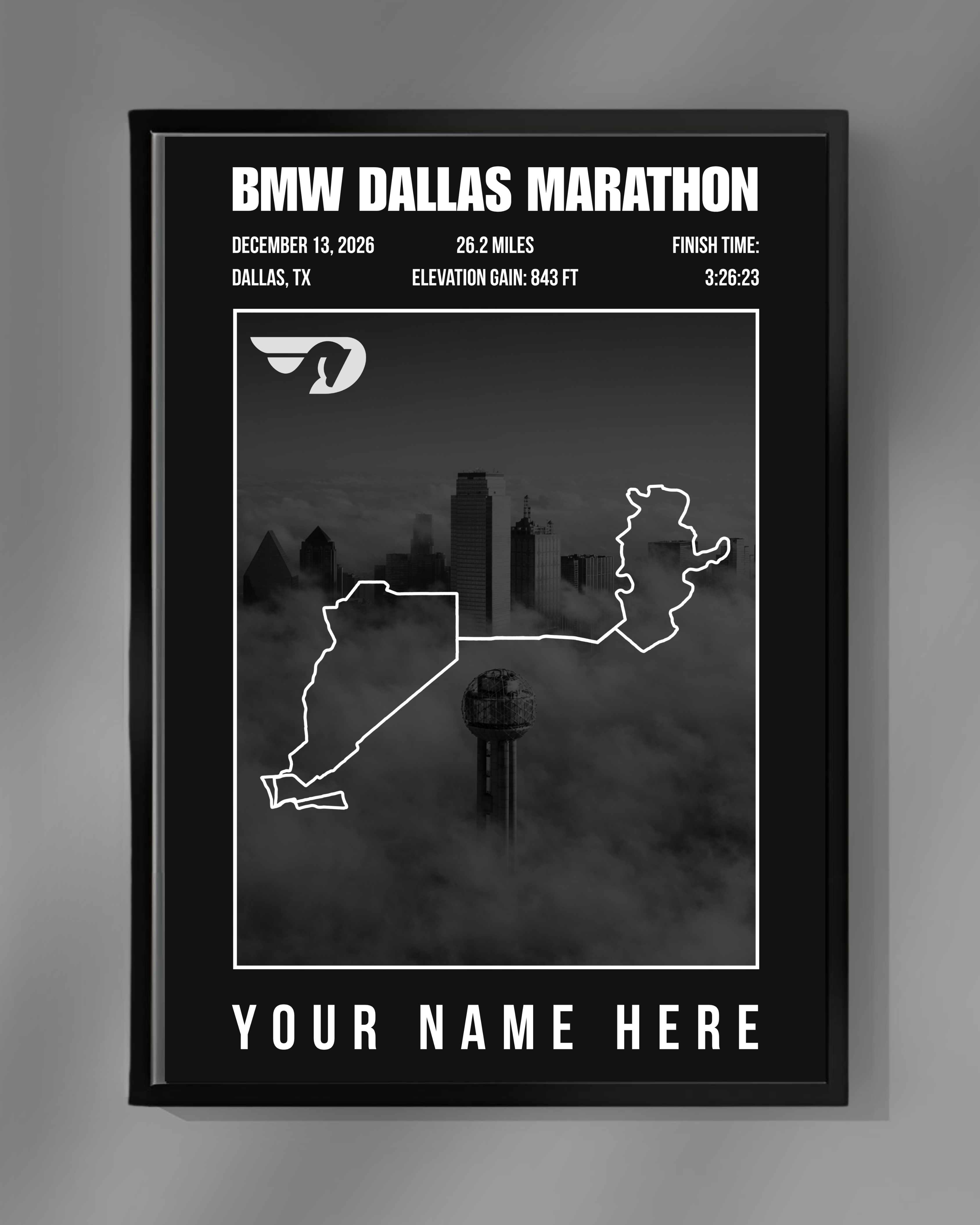 2026 BMW Dallas Marathon (Dark Theme Traditional)