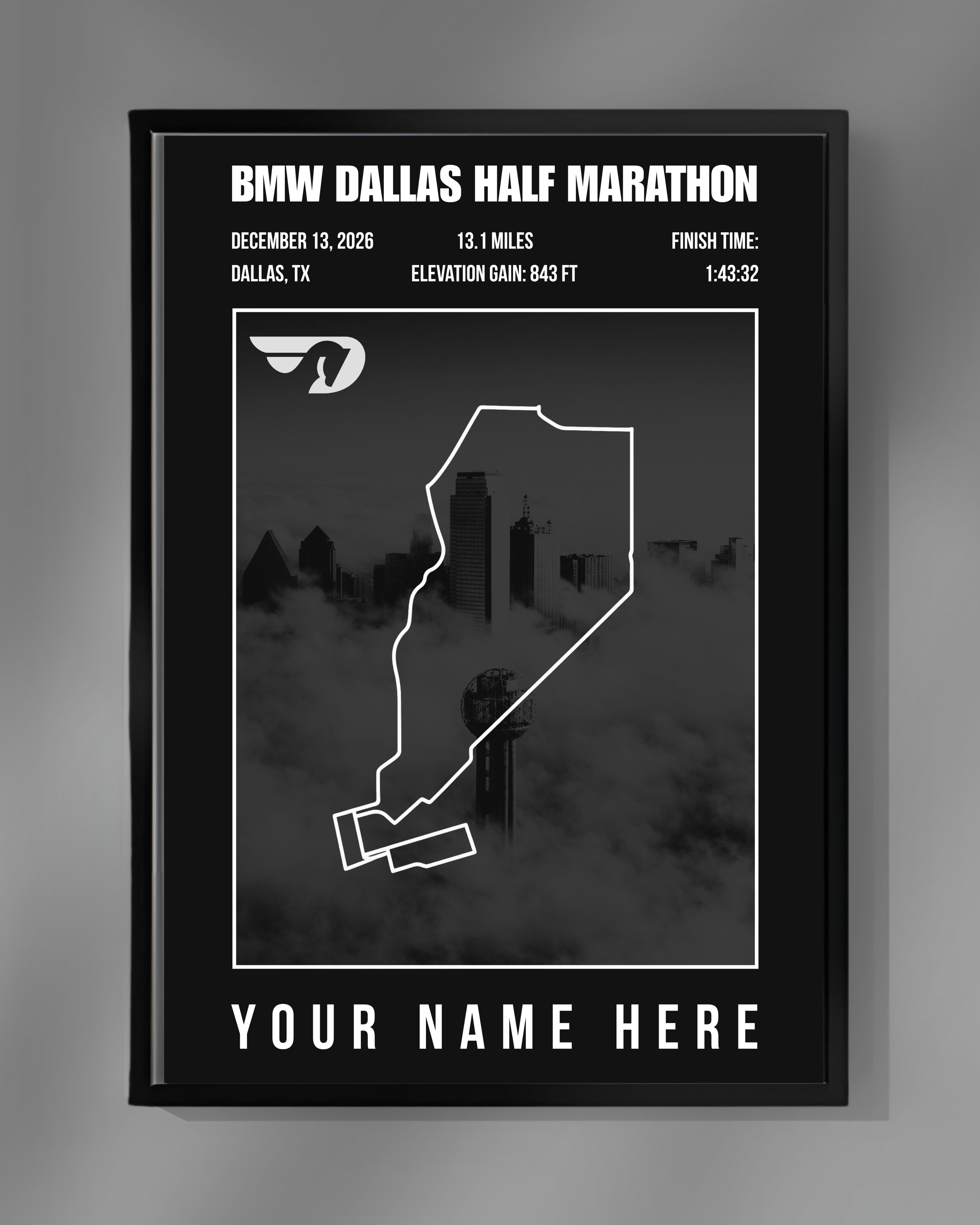 2026 BMW Dallas Marathon (Dark Theme Traditional)
