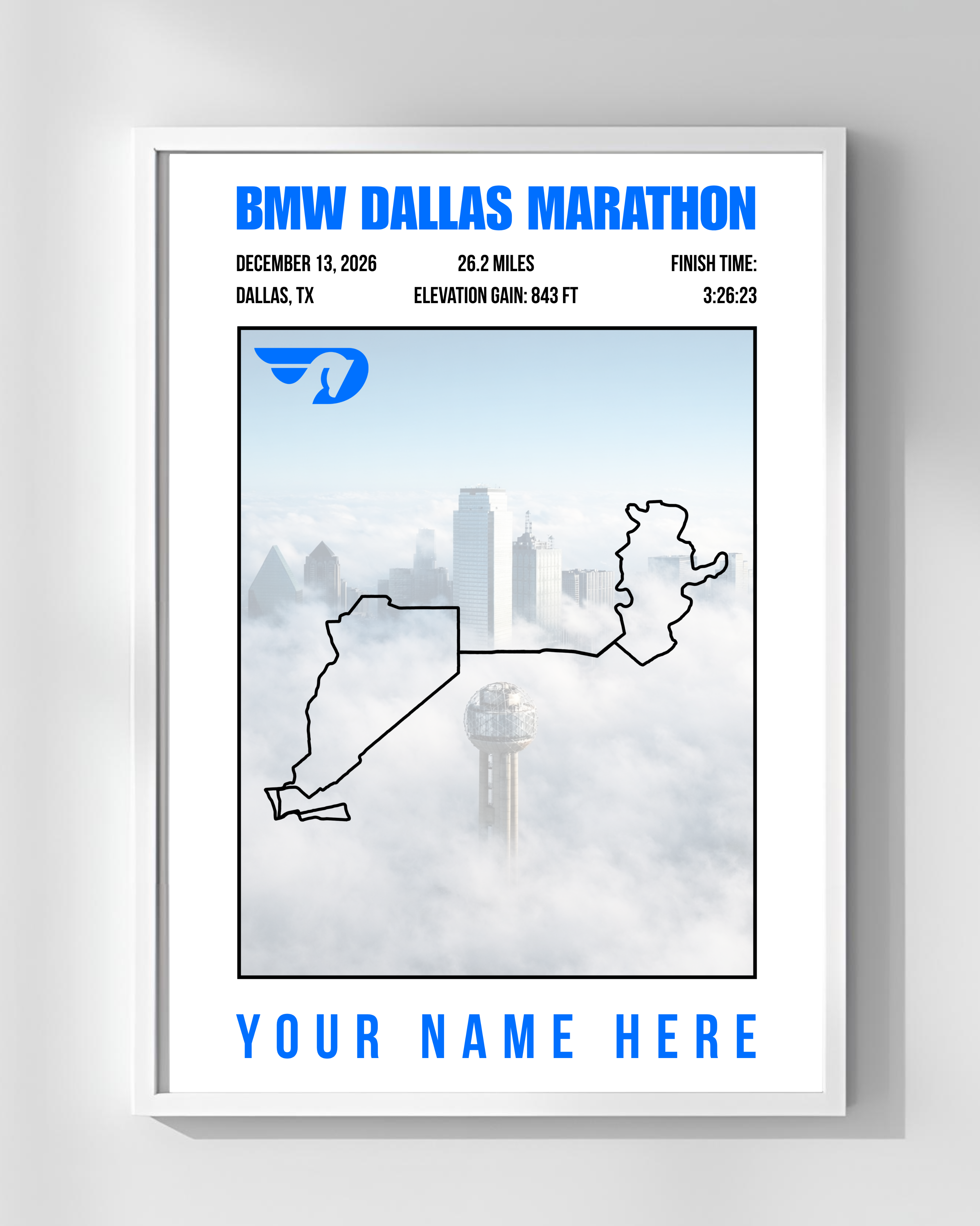 2026 BMW Dallas Marathon (Light Theme Tempo Blue)
