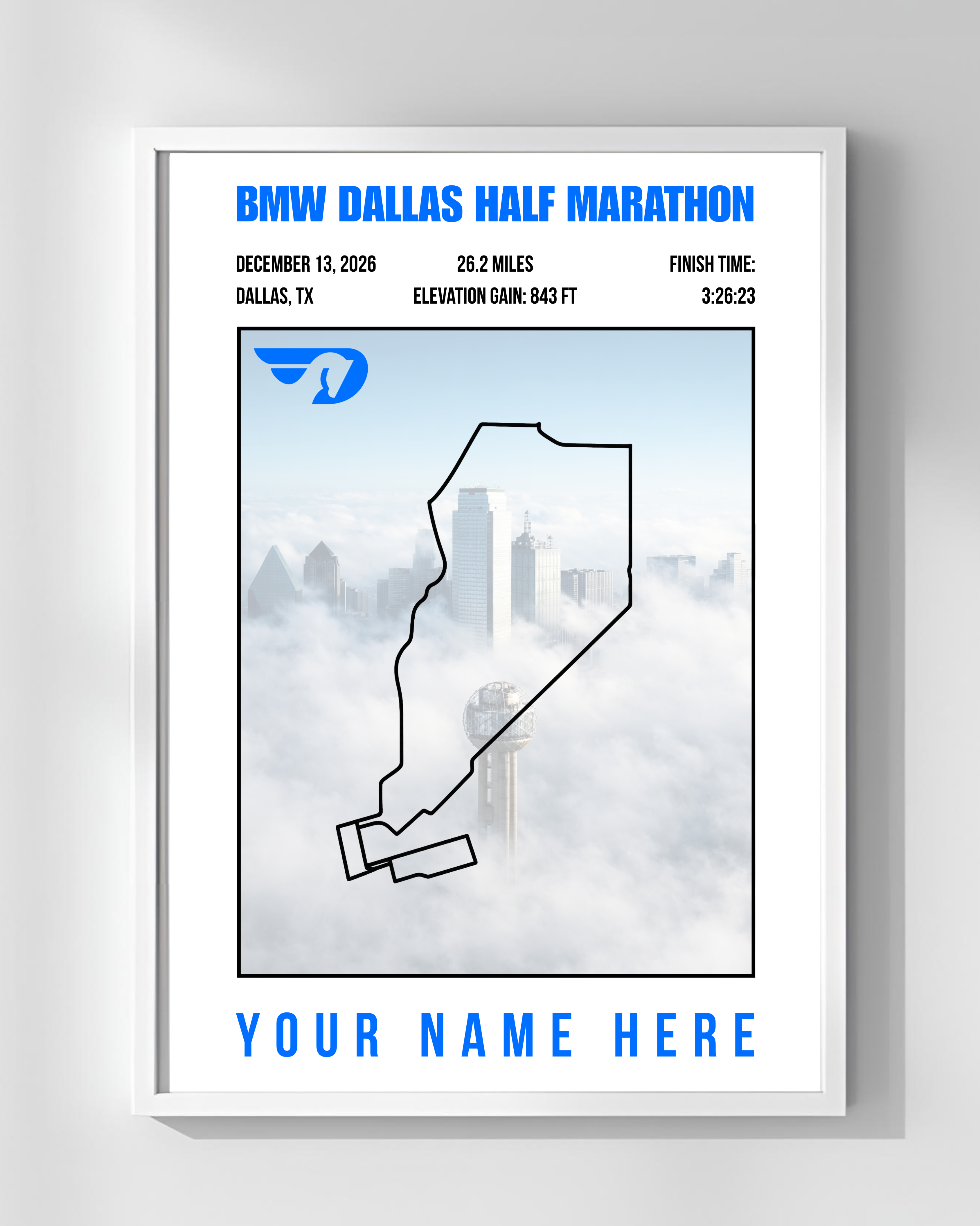 2026 BMW Dallas Marathon (Light Theme Tempo Blue)